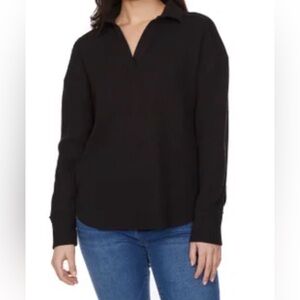 ✨ Buffalo David Bitton Waffle Knit V-Neck Pullover Top – NWT ✨